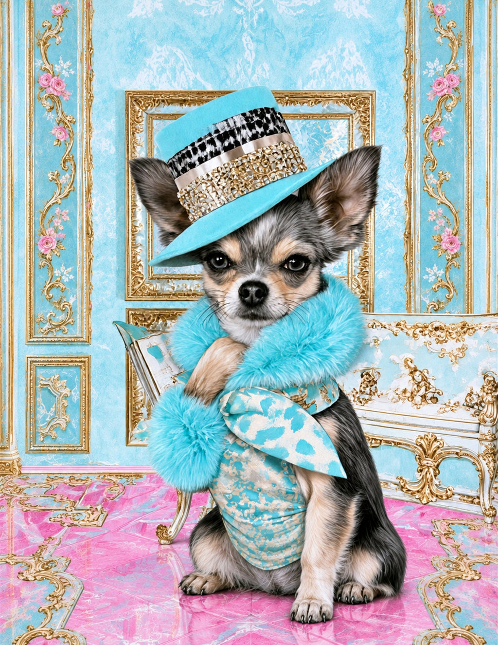 Chihuahua Printable Dog Wall Art 4 Piece Digital Download