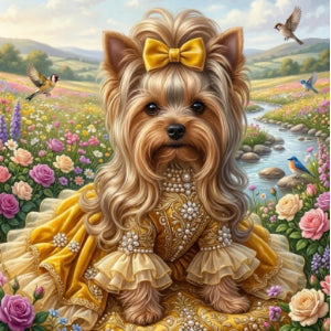 The Maiden Yorkie Wall Art,Printable Digital Download,2 Designs