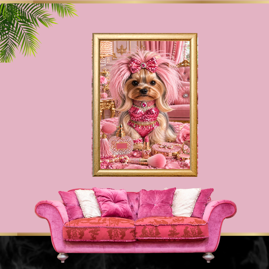 Luxury Yorkie Wall Art – Set of 2 Digital Prints