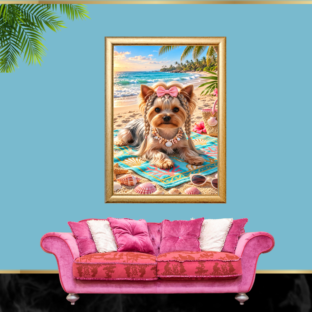 Luxury Yorkie Wall Art – Set of 2 Digital Prints