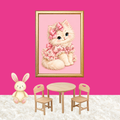 Pink Princess Kitten Printable Wall Art