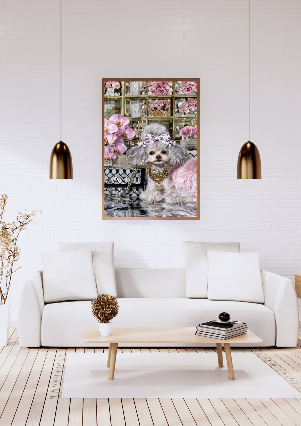 Poodle Wall Art Set of 2 Glamorous Poodle Printable Art Digital Download