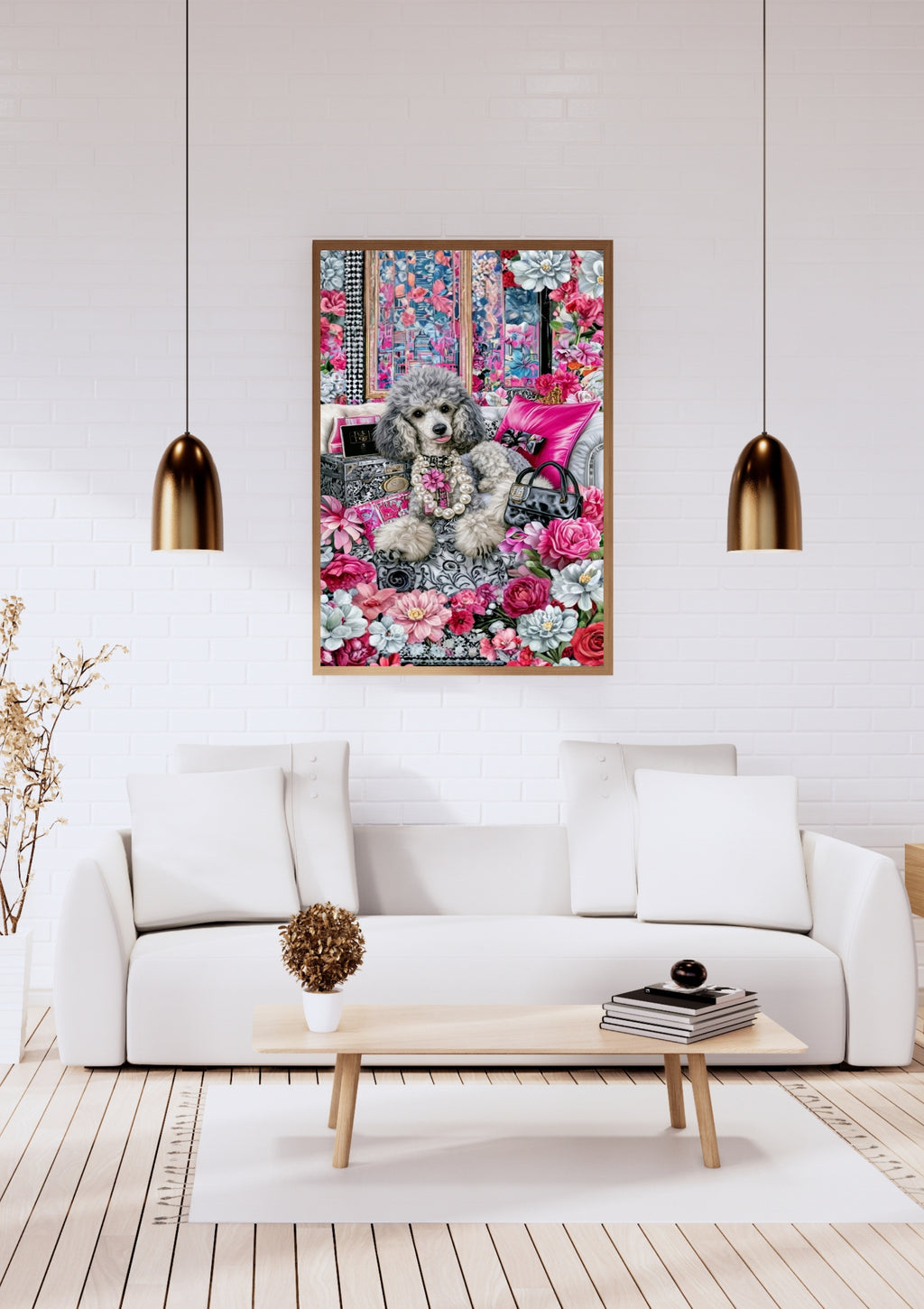 Poodle Wall Art Set of 2 Glamorous Poodle Printable Art Digital Download