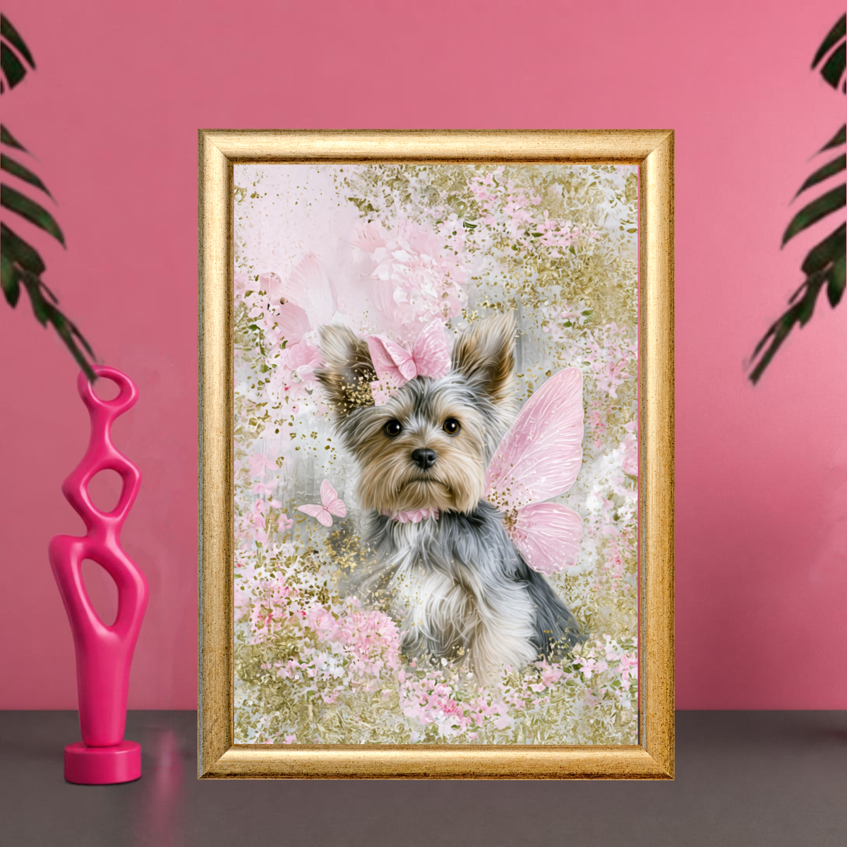 Royal Fairy Yorkie Wall Art – Set of 3 Digital Prints