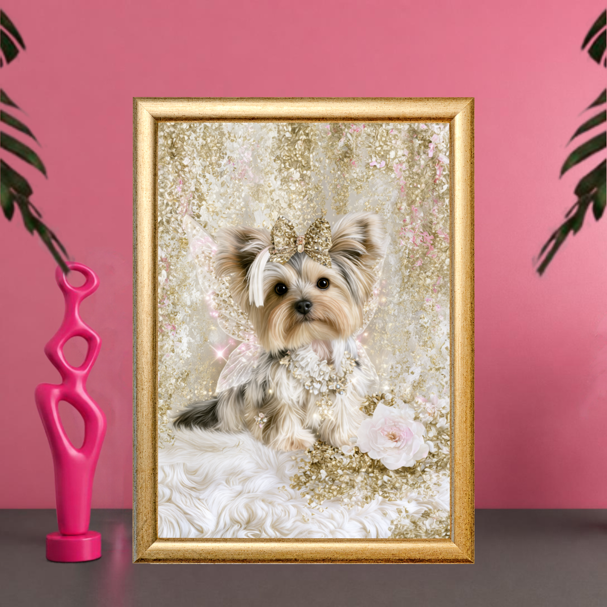 Royal Fairy Yorkie Wall Art – Set of 3 Digital Prints