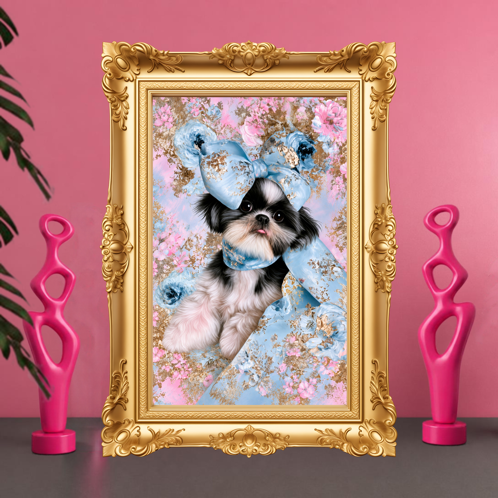 Luxury Shih Tzu Printable Dog Wall Art 4 Piece Digital Download