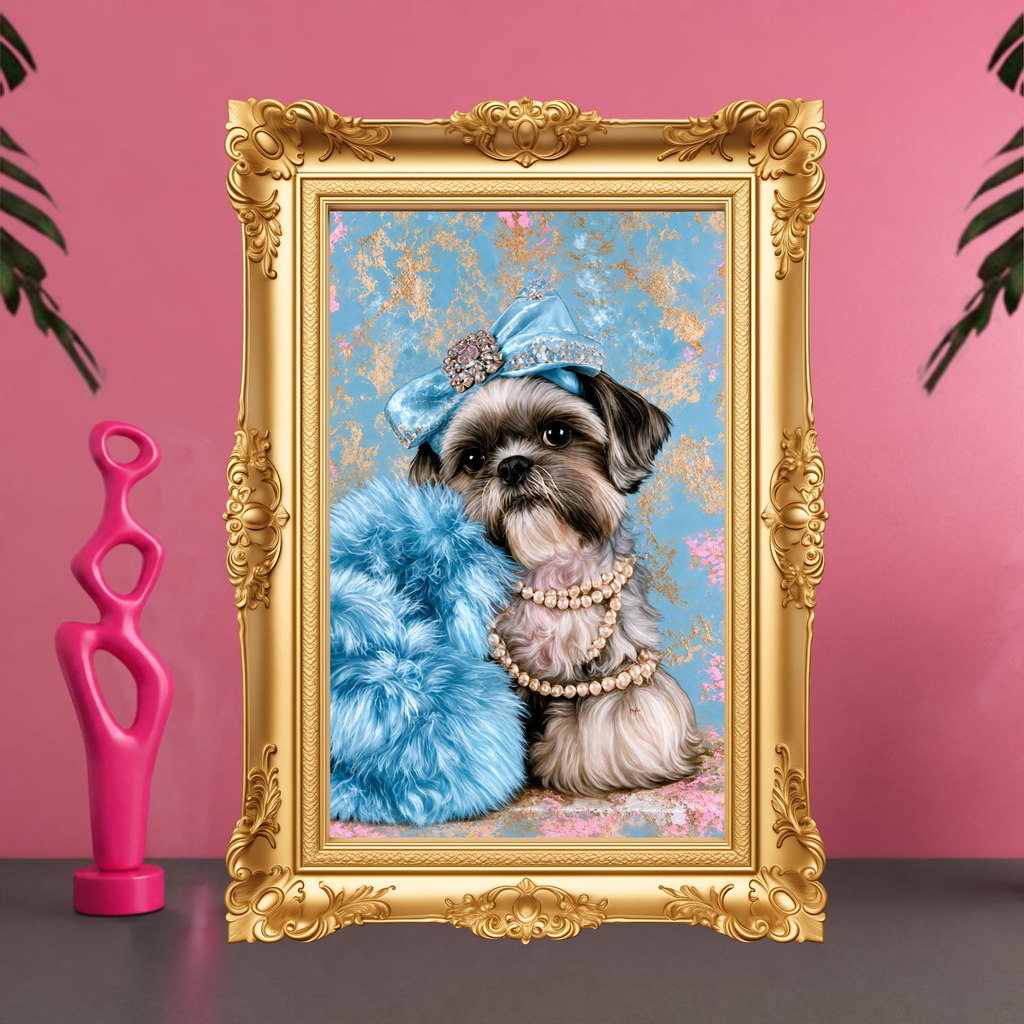 Luxury Shih Tzu Printable Dog Wall Art 4 Piece Digital Download