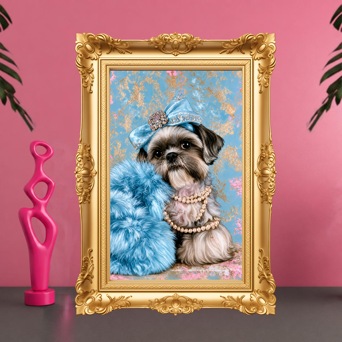 Luxury Shih Tzu Printable Dog Wall Art 4 Piece Digital Download