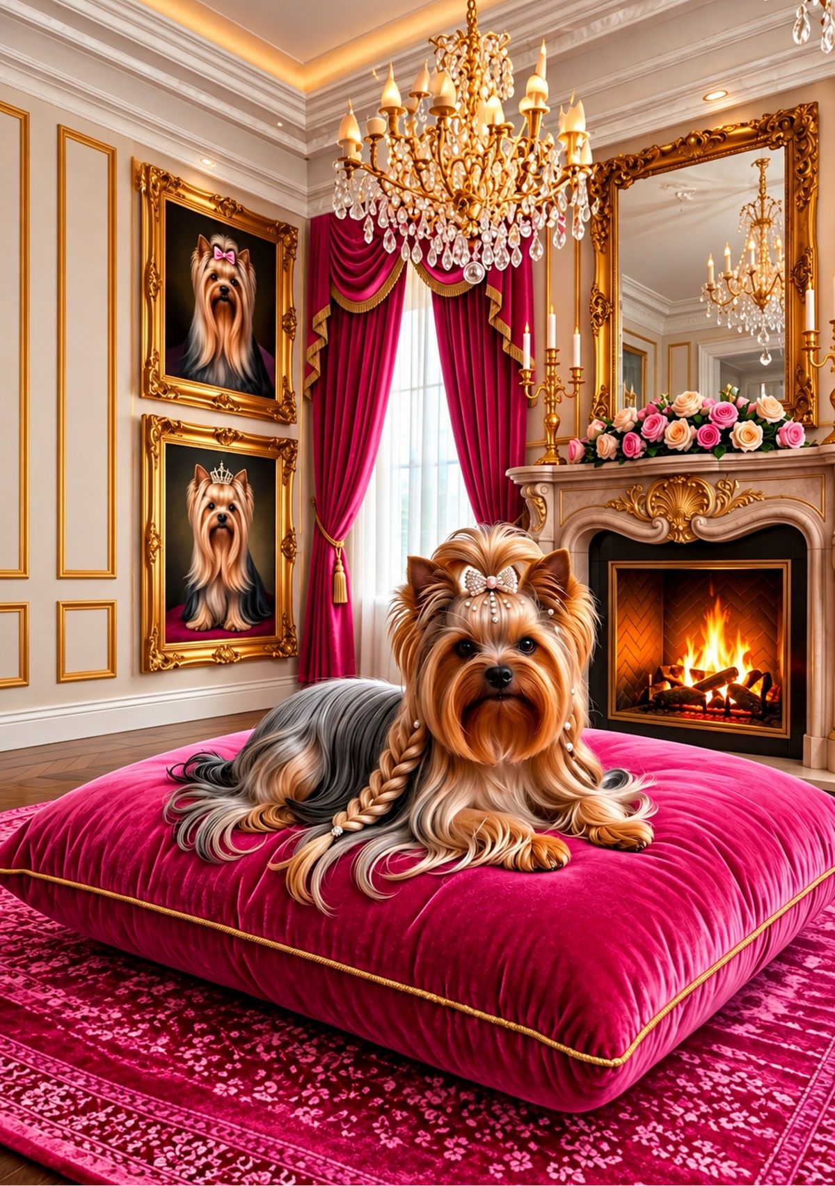 Set of 2 Yorkie Digital Downloads Printable Wall Art