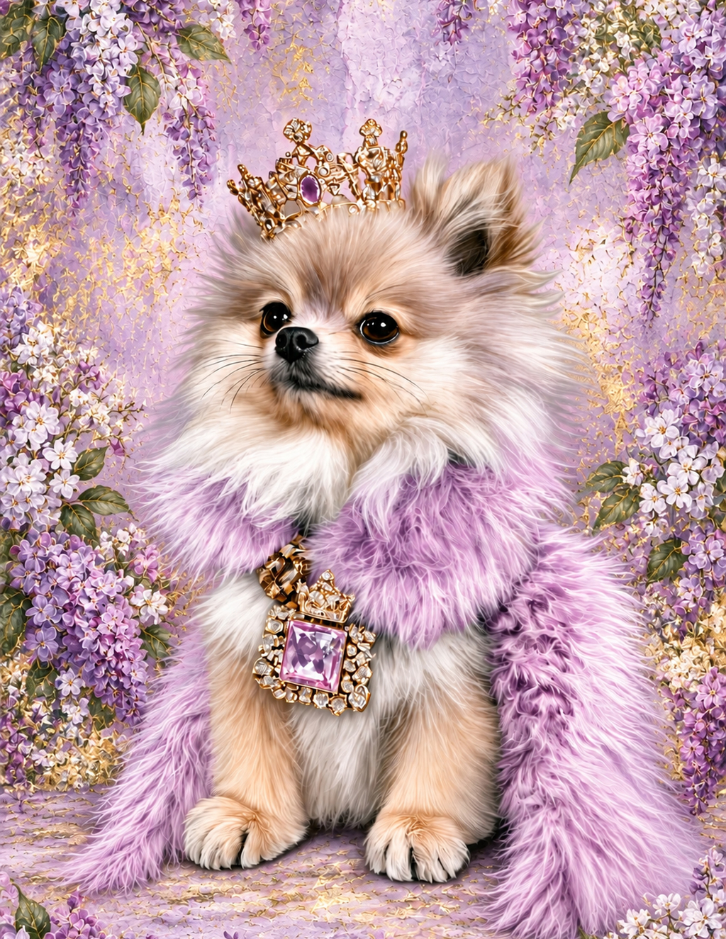 Pomeranian Printable Dog Wall Art 4 Piece Digital Download