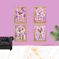 Pomeranian Printable Dog Wall Art 4 Piece Digital Download