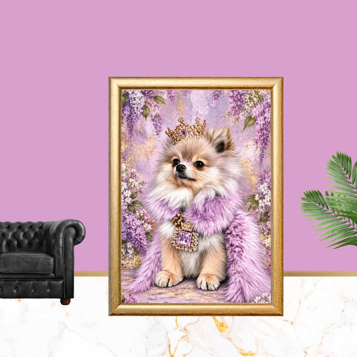 Pomeranian Printable Dog Wall Art 4 Piece Digital Download