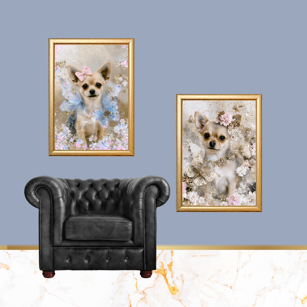 Chihuahua Fairy Wall Art Set of 2 Printable Digital Download