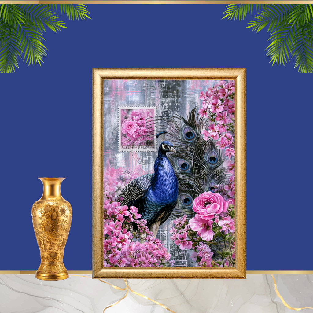 Peacock Wall Art Set of 4 Printable Digital Download
