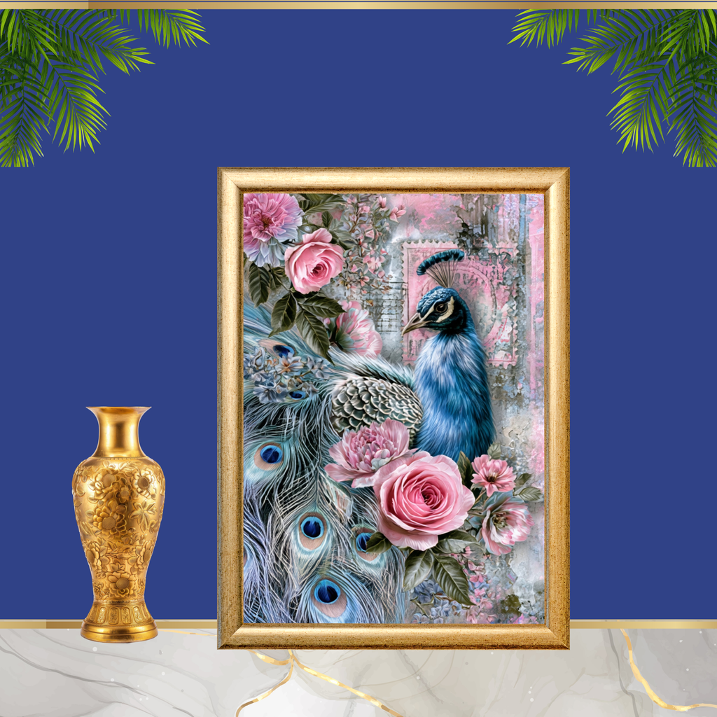 Peacock Wall Art Set of 4 Printable Digital Download