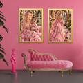 Pink Yorkie Wall Art Set of 2 Printable Romantic Dog Mom Decor