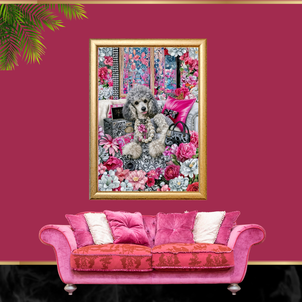 Poodle Wall Art Set of 2 Glamorous Poodle Printable Art Digital Download