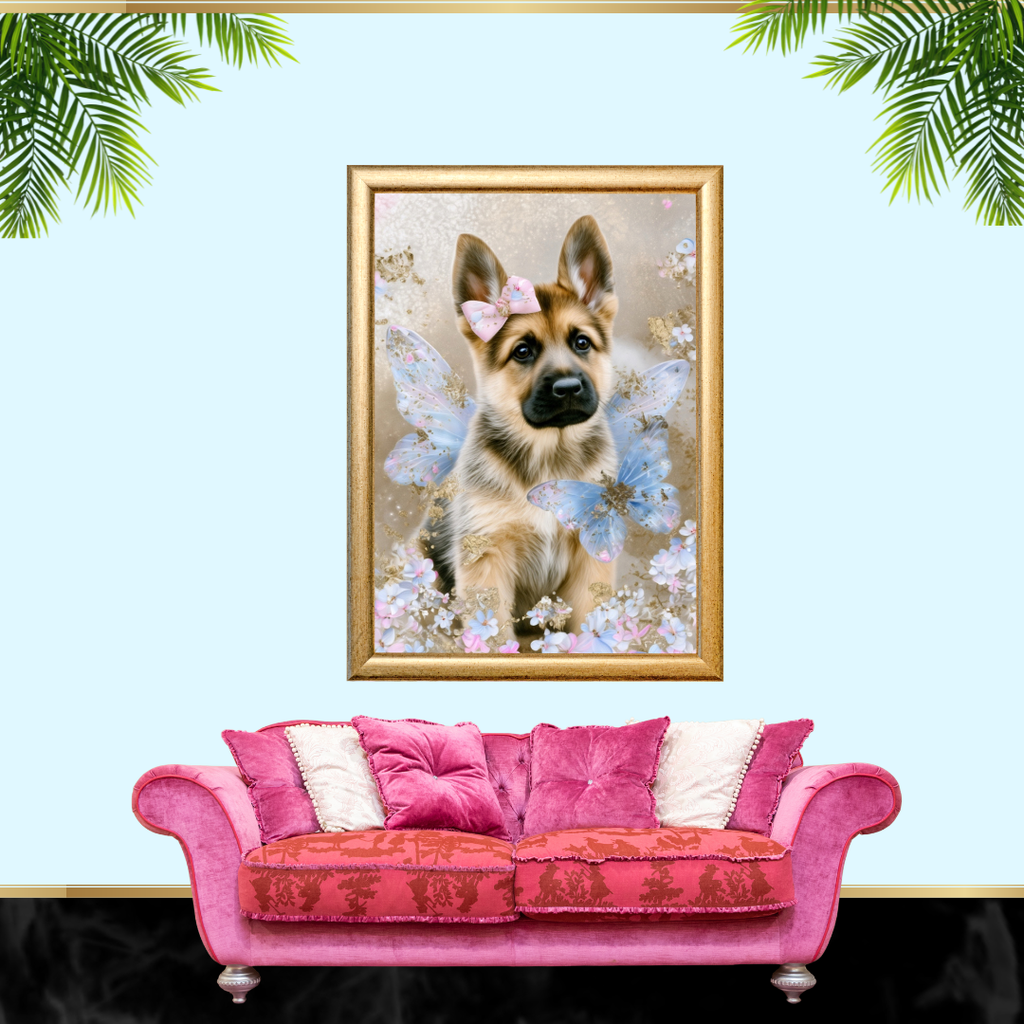Wall Art German Shepherd Fairy 2 Designs Printable Digital Download
