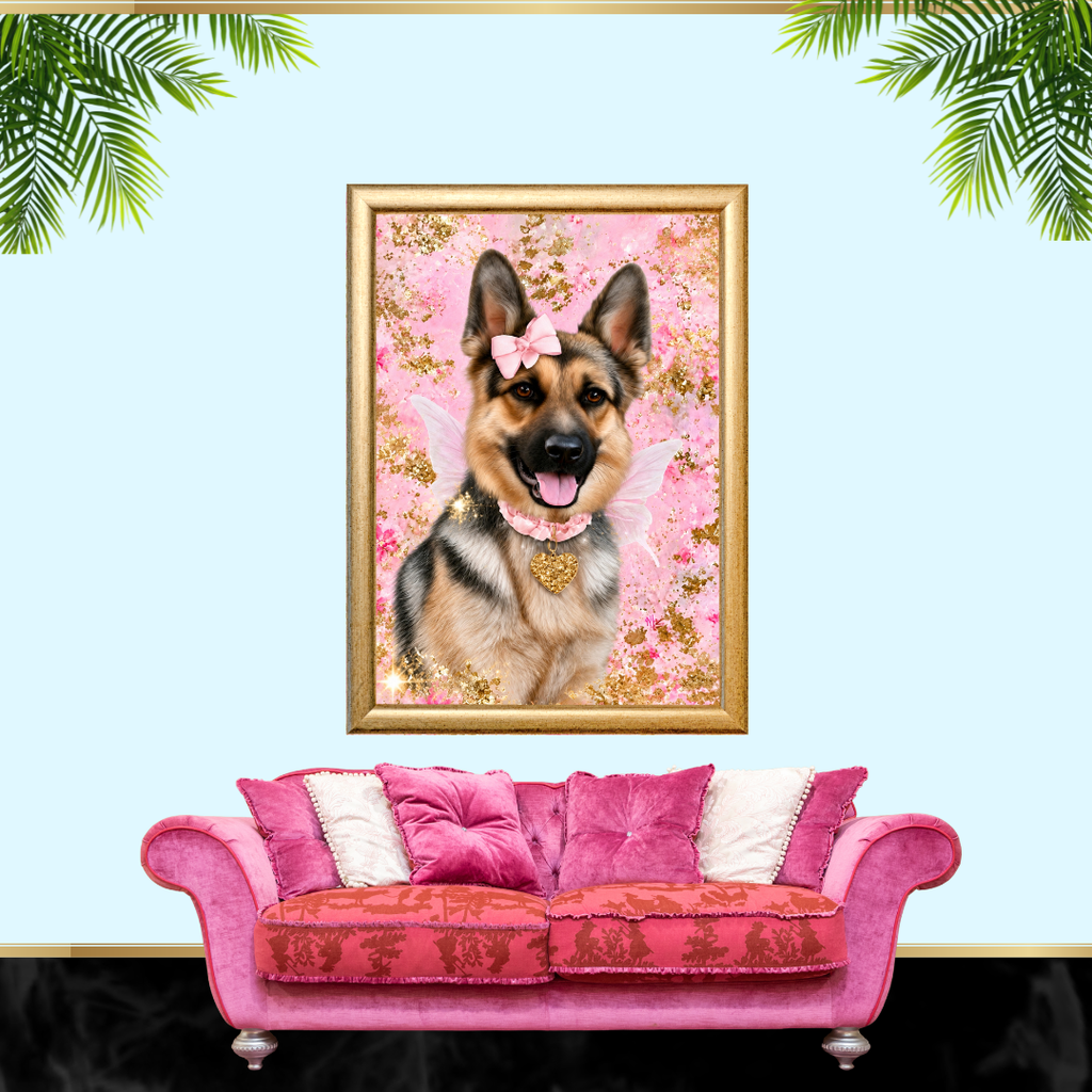 Wall Art German Shepherd Fairy 2 Designs Printable Digital Download