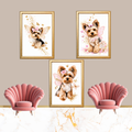 Pink Butterfly Yorkie Wall Art – Set of 3 Digital Prints