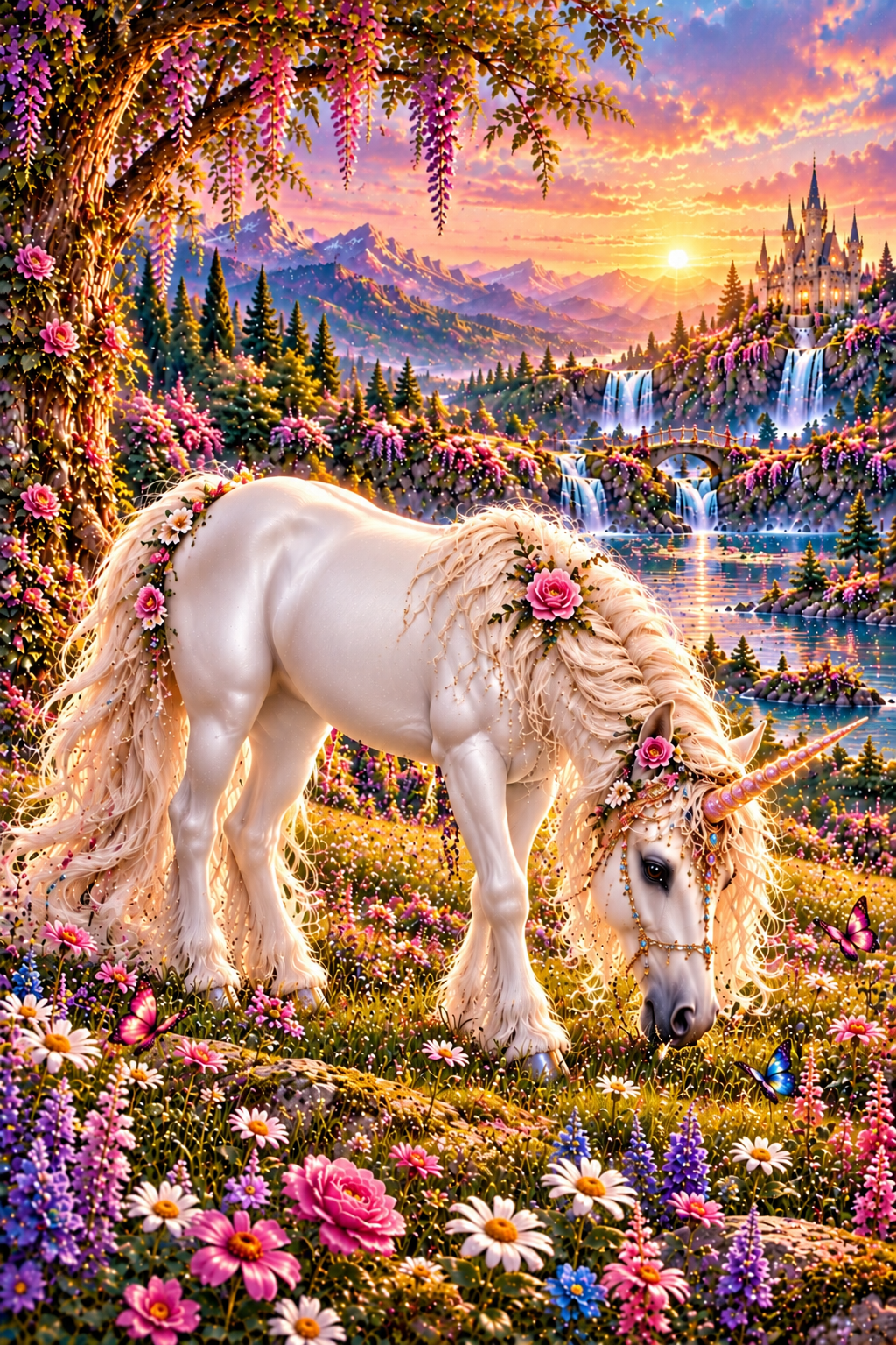 Unicorn Wall Art Set of 2 Pink Unicorn Digital Download