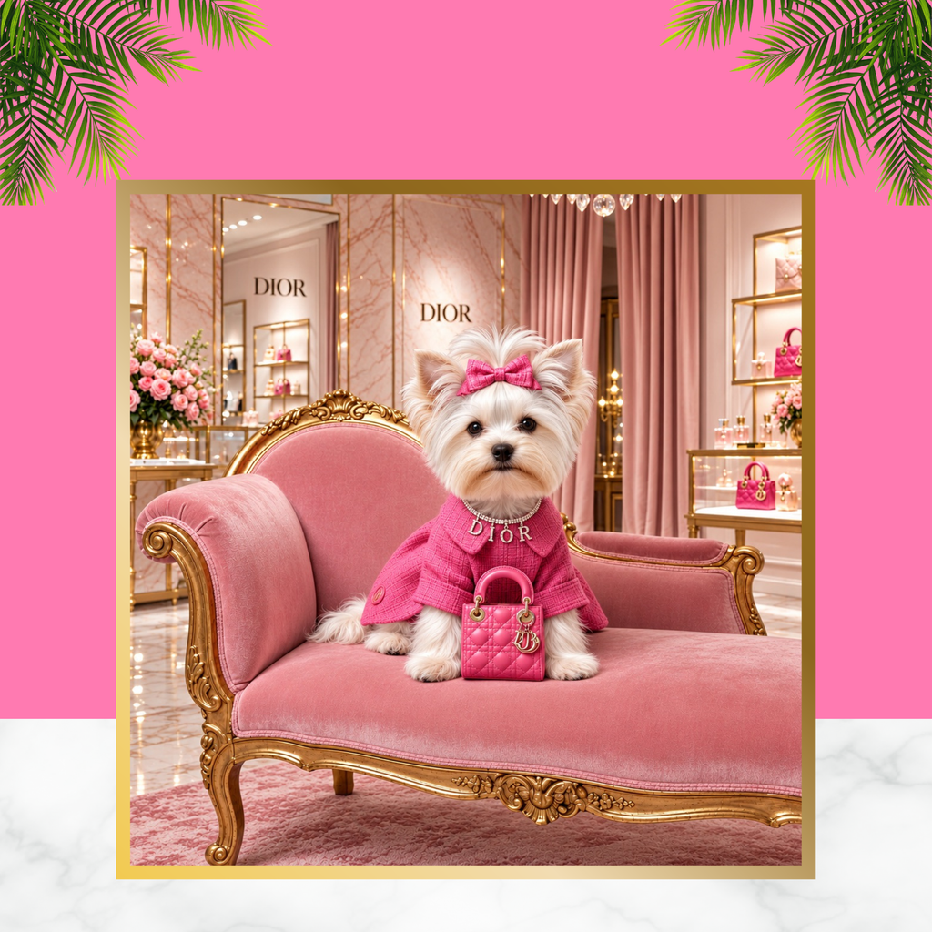 Designer Yorkie Wall Art Set of 3, Glam Yorkshire Terrier Prints,Luxury Dog Mom Gift, Digital Download