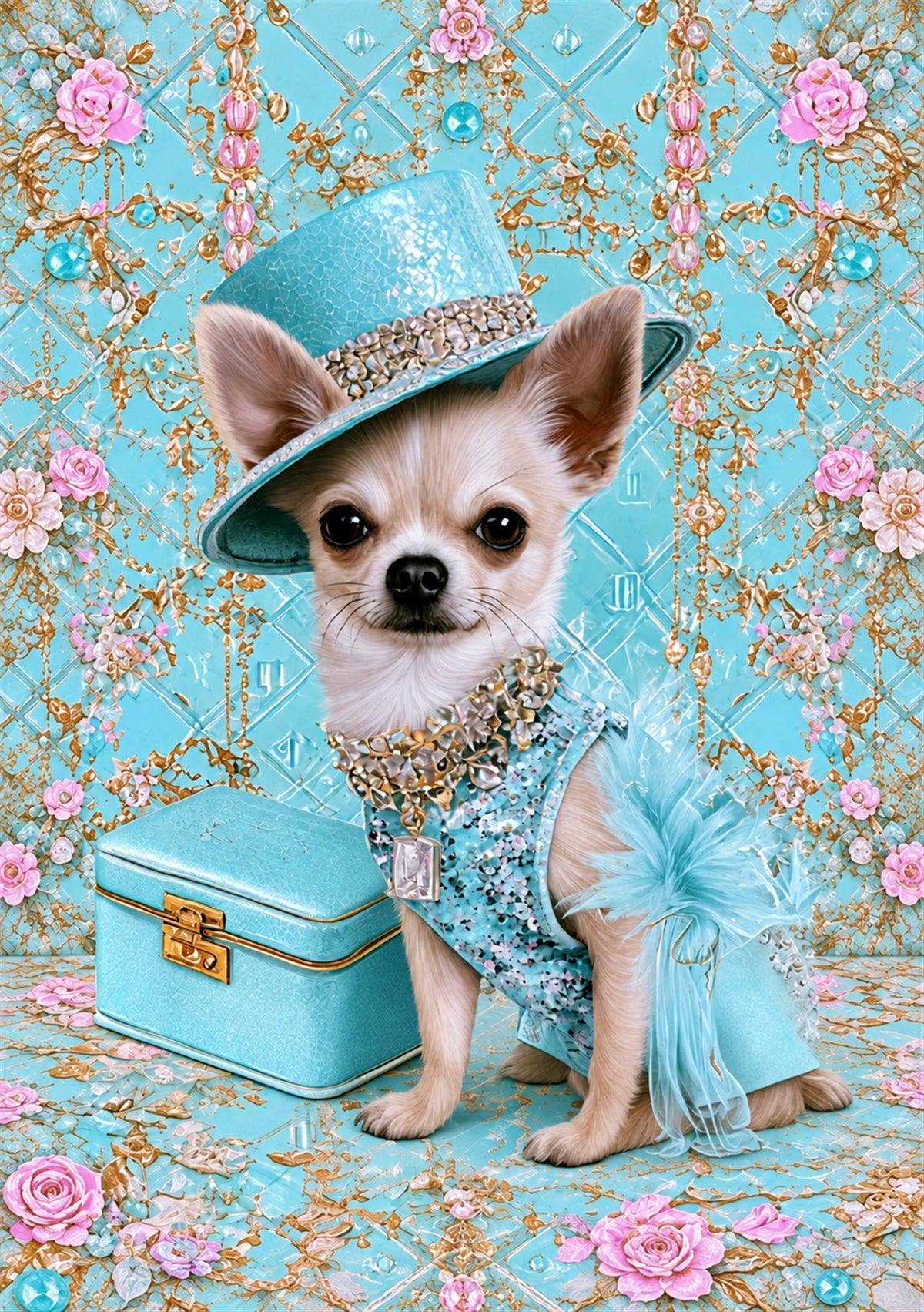 Chihuahua Printable Dog Wall Art 4 Piece Digital Download