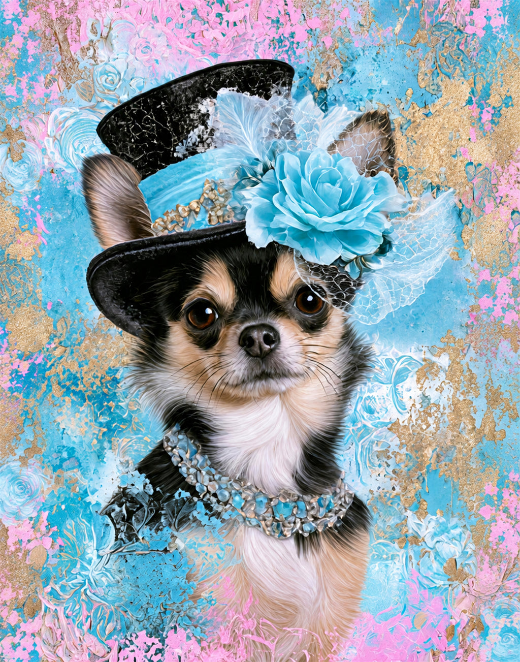 Chihuahua Printable Dog Wall Art 4 Piece Digital Download